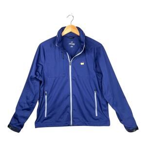 Master's Tech Blue full Zip Hooded jacket men's size small golf